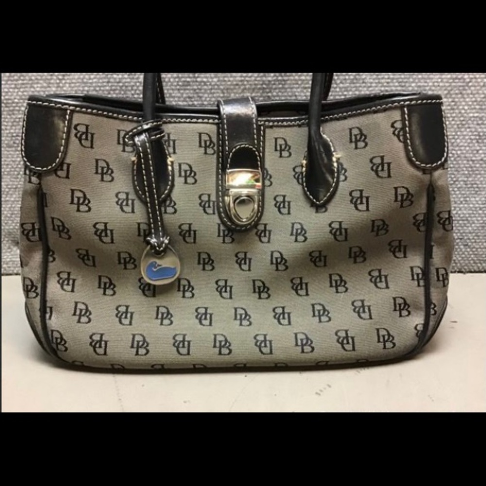 Dooney & Bourke Grey & Black Satchel